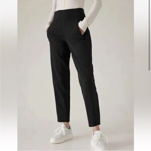 Athleta High-Waisted Endless High Rise Ankle Tuxedo Stripe Pants sz 12 petite